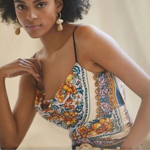 Anthropologie Floral Print Cami Top - Multicolor